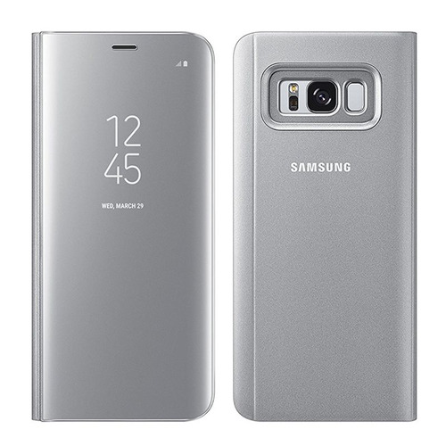 SAMSUNG CLEAR VIEW STANDING COVER SILVER FOR S8 PLUS | Jetstereo